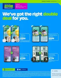 Telkom catalogue Page 5: SAMSUNG Galaxy A27 5G €669,00, HONOR X7e + HONOR X7e FlexOn>>2 €599,00