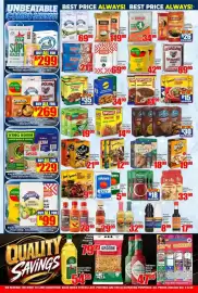 Three Star Cash and Carry catalogue Page 2: King Korn Super Mabele Coarse €229,00, Golden Delight Rice €119,99