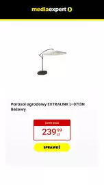Media Expert gazetka Strona 14: Parasol ogrodowy Extralink L-0713N Beżowy €239,99