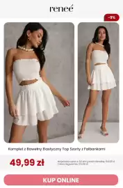 Renee magazyn tydzień 33 Strona 3: Komplet z bawełny elastyczny top szorty z falbankami Renee €49,99
