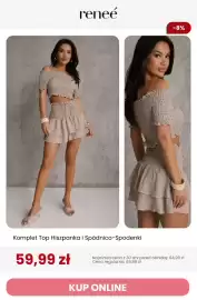 Renee magazyn tydzień 33 Strona 6: Komplet Top Hiszpanka i Spódnico-Spodenki Renee €59,99