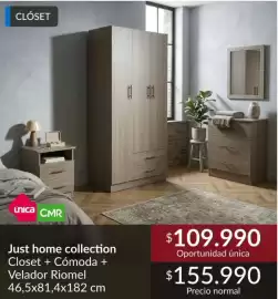 Catálogo Constructor Sodimac Página 11: Just home collection closet + cómoda + velador riomel €109.990,00