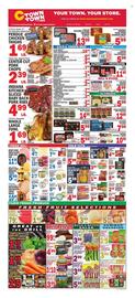 C Town weekly ad week 33 Page 4: Oscar Mayer turkey franks €5,99, Nature's Pride Ground Turkey €13,99