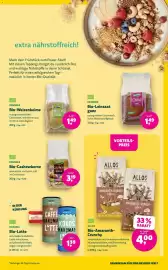 Denn's Biomarkt Flugblatt Seite 11: ALLOS Bio-Amaranth-Crunchy €4,00, Dennree Bio-Cashewkerne €3,19