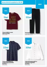 Catalog Pepco săptămâna 33 Pagină 4: Tricou polo băieți cu model imprimat €22,00, Cămașă băieți albă cu mâneci lungi €30,00