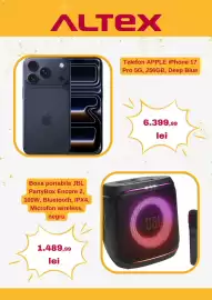 Catalog Altex săptămâna 33 Pagină 2: Jbl partybox encore 2 €1.489,99, Apple iphone 17 pro 5g €6.399,99