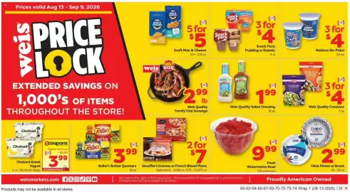 Weis Markets weekly ad Page 1