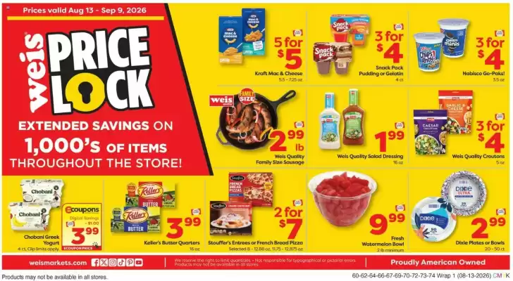 Weis Markets weekly ad (valid until 9-09)