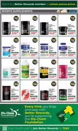 Dis-Chem catalogue Page 11: USN Creatine Hydrator €279,99, USN ALL9 Amino €316,99