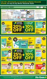 Dis-Chem catalogue Page 22: BabyThings Sensitive Baby Wipes €43,86, Huggies Extra Care Nappies €195,74