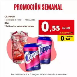Folleto Supermercados Tu Alteza Página 4: Clipper - refresco fresa zero 33cl €0,55