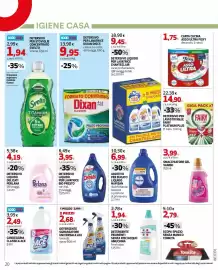 Volantino Extracoop Pagina 20: Smacchiatore gel Vanish €3,99, Detersivo liquido delicati Perlana €4,19