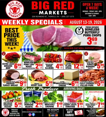 Big Red Markets flyer (valid until 19-08)