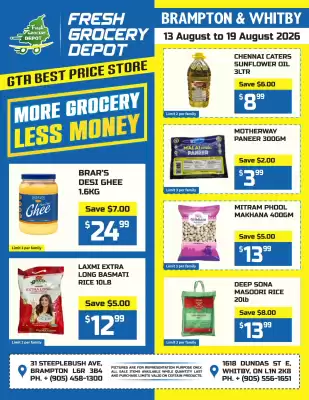 Fresh Grocery Depot flyer (valid until 19-08)