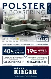 Möbel Rieger Prospekt Seite 1