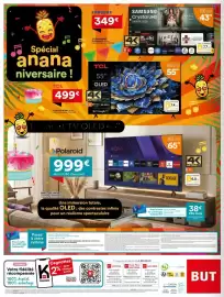 Catalogue BUT page 12: Samsung - tv led €349,00, Polaroid - une immersion totale €999,00