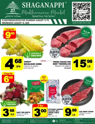 Shaganappi Mediterranean Market flyer (valid until 19-08)