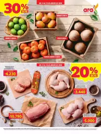 Catálogo Ara semana 33 Página 3: Libra - lomo de cerdo €10.790,00, Libra - pernil de pollo congelado €3.440,00