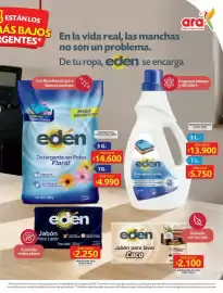 Catálogo Ara semana 33 Página 5: Eden - detergente en polvo floral €4.990,00, Eden - jabón para lavar coco €2.100,00