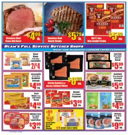 Reams weekly ad week 33 Page 2: Boneless Beef Cross Rib Roast €4,99, Ocean Beauty Atlantic Salmon Fillets €6,99