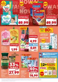 Kaufland gazetka Strona 13: Pieluchomajtki Pampers Active Baby €49,99, Kapsułki do zmywarki Somat Excellence 3in1 €49,99