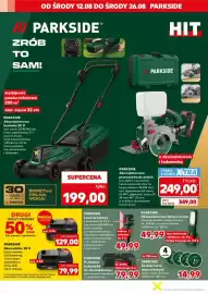 Kaufland gazetka Strona 28: Laser krzyżowy Parkside €49,99, Kosiarka akumulatorowa Parkside €199,00