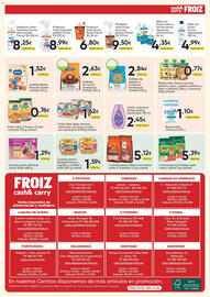 Folleto FROIZ Página 16: Hero Nanos naranja, plátano, pera y galleta, plátano y fresa o plátano, fresa y manzana €0,77