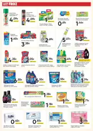 Folleto FROIZ Página 14: Detergente Wipp gel antiolores o azul €6,55, Bref limpiador wc duplo poder activo natura €1,79