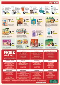 Folleto FROIZ Página 16: Hero Nanos naranja, plátano, pera y galleta, plátano y fresa o plátano, fresa y manzana €0,77