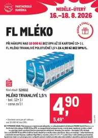 Makro leták Strana 2: Mléko trvanlivé 1,5 % €4,90