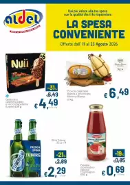 Volantino Aldel Discount Pagina 1: Birra Tuborg €2,29, Gelato Nuii €4,49