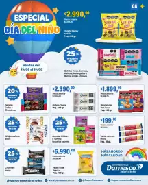 Catálogo Supermercados Damesco semana 33 Página 8: Misky turrón de maní €19.900,00, Snacko papas fritas €6.990,00