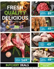 Super Save catalogue Page 1: Frozen Chicken Thighs €49,99, Beef Kidneys €49,99
