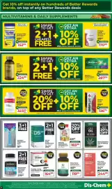 Dis-Chem catalogue Page 2: Flora Force Turmerynne €119,99, Healthy Living Multivitamin A-Z €164,99