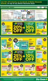 Dis-Chem catalogue Page 27: Huggies Gold Skin Soft Pants €195,74, BabyThings Sensitive OR Fresh Baby Wipes €43,86