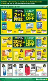 Dis-Chem catalogue Page 6: Flo Baby Saline Nasal Spray €176,79, Borstol Cough Remedy €70,39