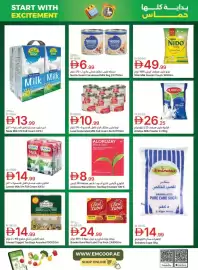 Emirates Co-op catalogue Page 10: Nada milk uht full cream €13,99, Nestle sweet condensed milk reg €6,99
