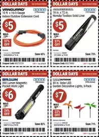 Harbor Freight Tools weekly ad Page 1: Vanguard indoor/outdoor extension cord €5,00