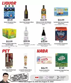 Woodman's weekly ad week 33 Page 9: Nunn Better Wild Bird Seed €8,99, Bonterra Organic Wine €10,99