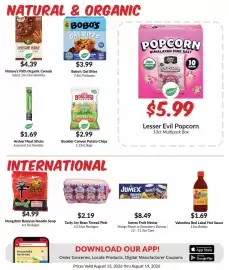 Woodman's weekly ad week 33 Page 8: Boulder Canyon Potato Chips €2,99, Tasty Joy Bean Thread Pink €2,19