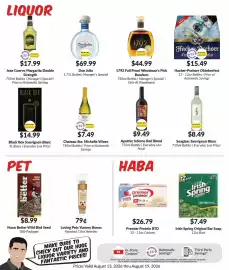 Woodman's weekly ad week 33 Page 9: Jose Cuervo Margarita Double Strength €17,99, Apothic Inferno Red Blend €9,49