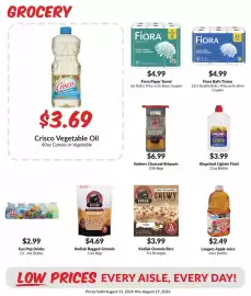 Woodman's weekly ad week 33 Page 5: Fiора Bath Tissue €4,99, Kodiak Granola Bars €3,99