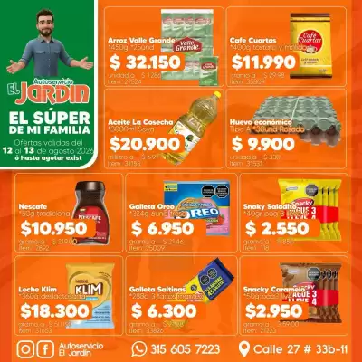 Autoservicio El Jardín (válido hasta 15-08)