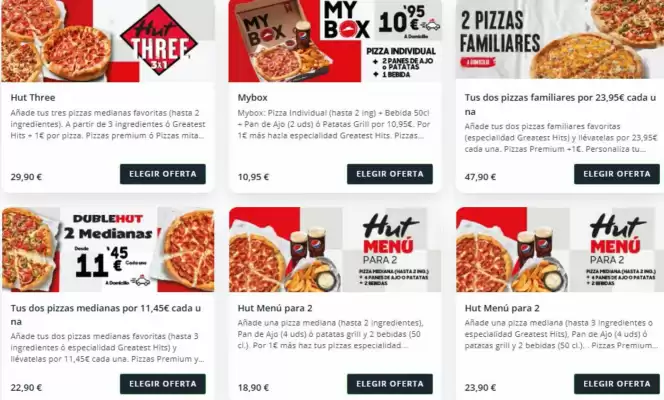 Pizza Hut (válido hasta el 26-08)