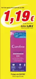 Folleto Aquabel Perfumerías Página 11: Carefree - protege-slip €1,19