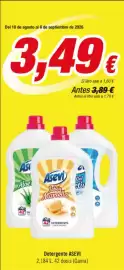 Folleto Aquabel Perfumerías Página 18: Asevi - detergente €3,49
