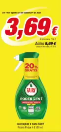 Folleto Aquabel Perfumerías Página 20: Fairy - lavavajillas a mano €3,69