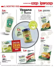 Volantino Ipercoop Pagina 23: Maionese vegan Heinz €3,05, Cotoletta vegetale con spinaci Valsoia €1,99