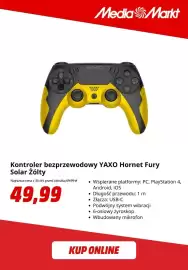Media Markt gazetka Strona 6: Kontroler bezprzewodowy Yaxo Hornet Fury Solar Żółty €49,99