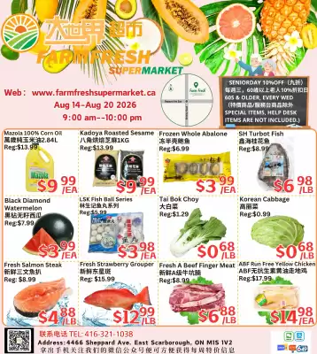 Farm Fresh Supermarket flyer (valid until 20-08)